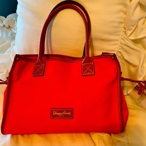 Dooney & Bourke- canvas tote- hot pink